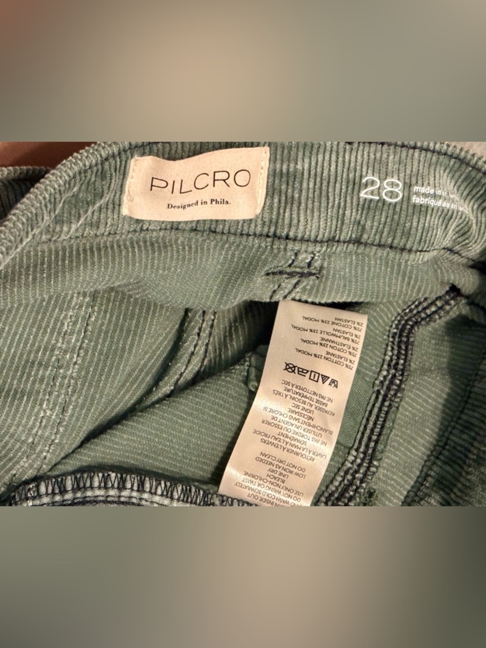 RARE ✨Anthro x Pilcro Essential Flare Mid-Rise Studded Corduroy Jeans ✨ NWOT 28 - Picture 12 of 15